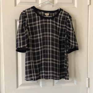 Target A New Day Large Sheer Plaid Blouse